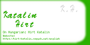 katalin hirt business card